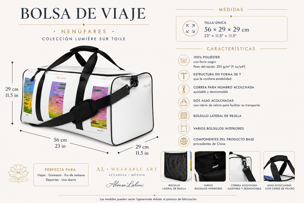 Bolsa de viaje - Nenúfares